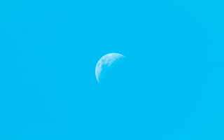 Картинка луна, небо, синий