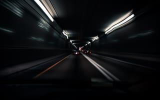 Картинка тоннель, дорога, автомобили