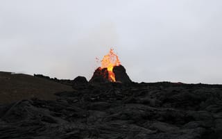 Картинка вулкан, лава, извержение