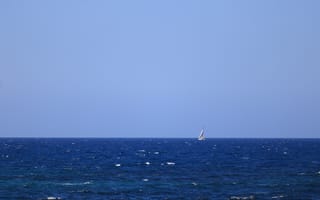 Картинка море, лодка, вода