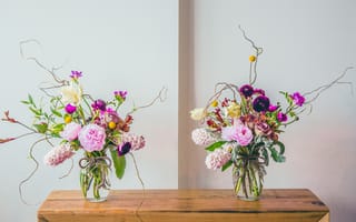 Обои цветы, букет, ваза