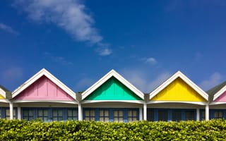 Картинка домики, здания, разноцветный