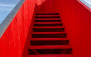 Картинка лестница, подъем, красный