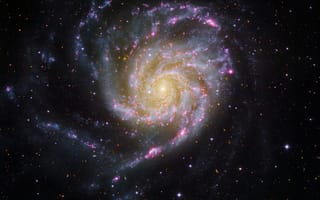 Картинка галактика вертушка, галактика, свечение