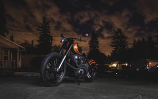 Картинка мотоцикл, байк, оранжевый