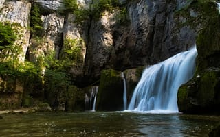 Картинка водопад, вода, скалы