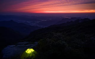 Картинка палатка, поход, горы