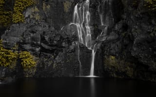 Картинка скала, водопад, вода