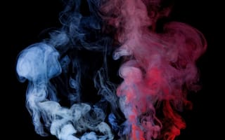 Картинка дым, облака, синий