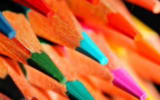 Картинка карандаши, разноцветный, яркий