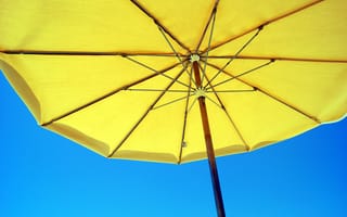Картинка зонтик, желтый, синий