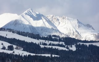 Обои горы, снег, зима