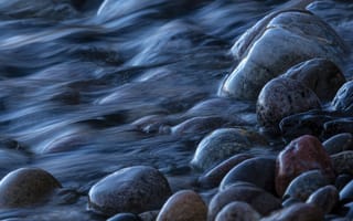 Картинка камни, вода, река