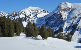 Картинка гора, снег, зима