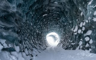 Картинка тоннель, лед, снег