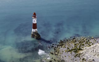 Картинка маяк, берег, море