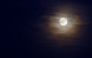 Картинка луна, темнота, небо