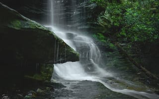 Картинка водопад, вода, камни