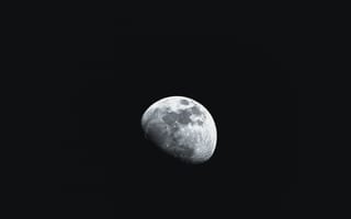 Картинка луна, кратеры, планета