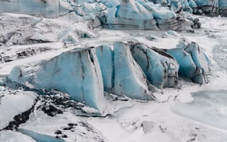 Картинка ледники, лед, снег