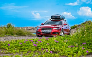 Картинка audi, автомобиль, красный