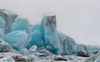 Картинка ледник, лед, снег
