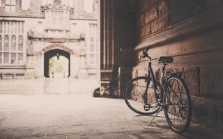 Картинка велосипед, арка, стена