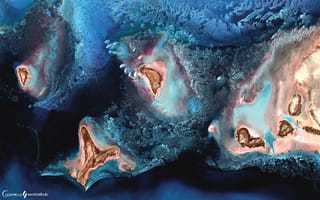 Картинка каспийское море, рельеф, земля