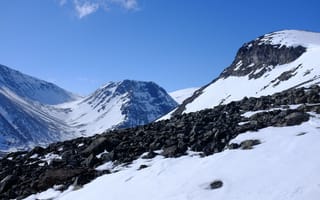 Картинка горы, снег, камни