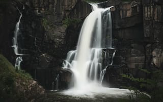 Картинка водопад, скала, вода