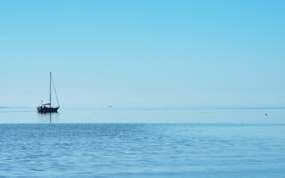 Картинка лодка, море, вода