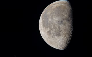 Картинка луна, поверхность, рельеф