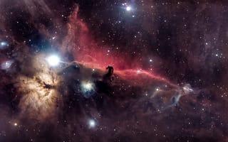 Картинка туманность конская голова, галактика, космос