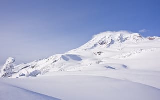Картинка гора, снег, склон