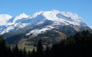 Картинка горы, снег, склон