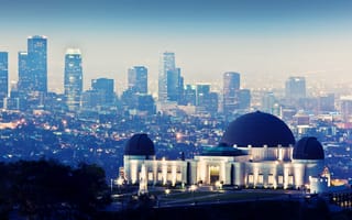 Картинка лос-анджелес, здание, вечер