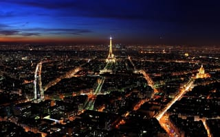 Картинка париж, франция, ночь