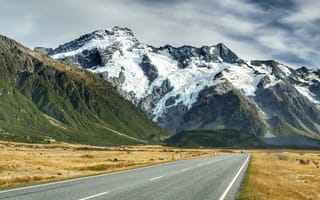 Картинка дорога, горы, снег