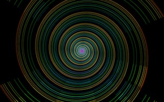 Картинка спираль, линии, разноцветный
