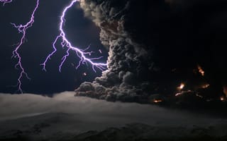 Картинка молния, небо, торнадо