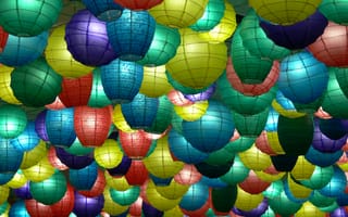 Картинка китайские фонарики, фонарики, разноцветный