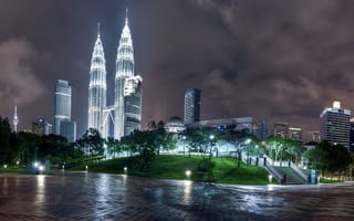 Картинка куала-лумпур, малайзия, ночь