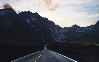 Картинка дорога, горы, сумерки