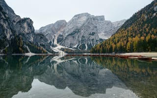 Картинка горы, отражение, озеро