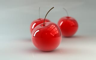 Картинка вишня, ягода, 3d