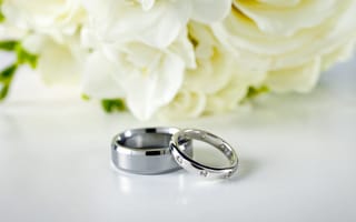 Обои кольца, пара, свадьба