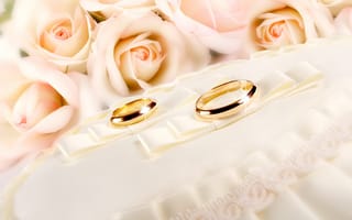 Обои кольца, свадьба, золото