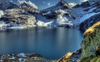 Картинка горы, озеро, природа