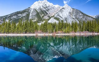 Картинка гора, озеро, отражение