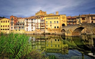 Картинка испания, каменный мост, река